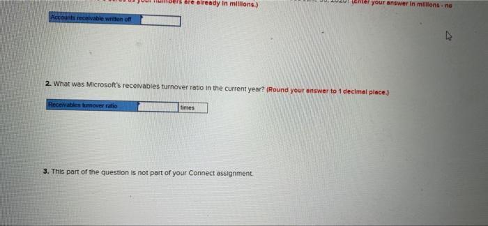 and Bad Debt Expense and to Calculate the Receivables Turnover Ratio (LO8-2,