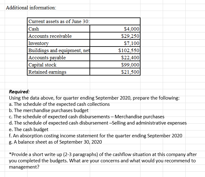 that matches. Please when posting your answers make a table with the