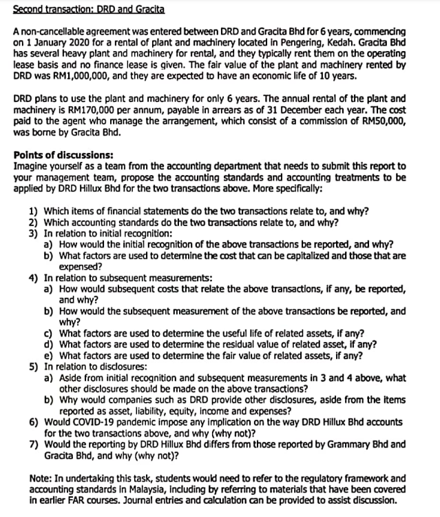 ty need answer for question 4, ty First transaction: DRD and Grammary