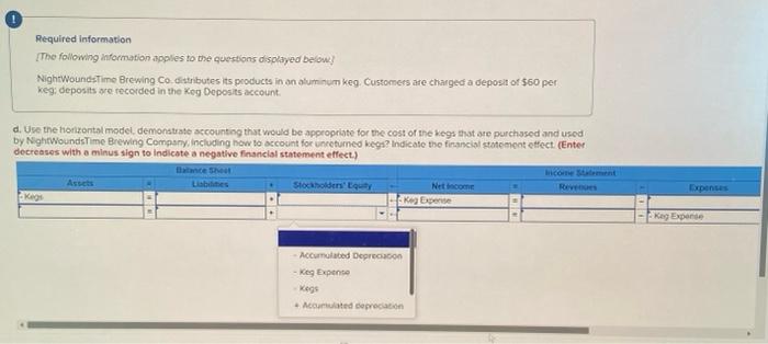 Multiple Choice Keg deposits are a current liability on the balance sheet