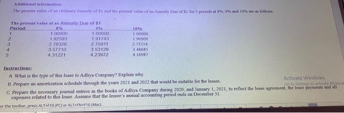 1, 2000, Adly Company year le contract to leave an equipment from