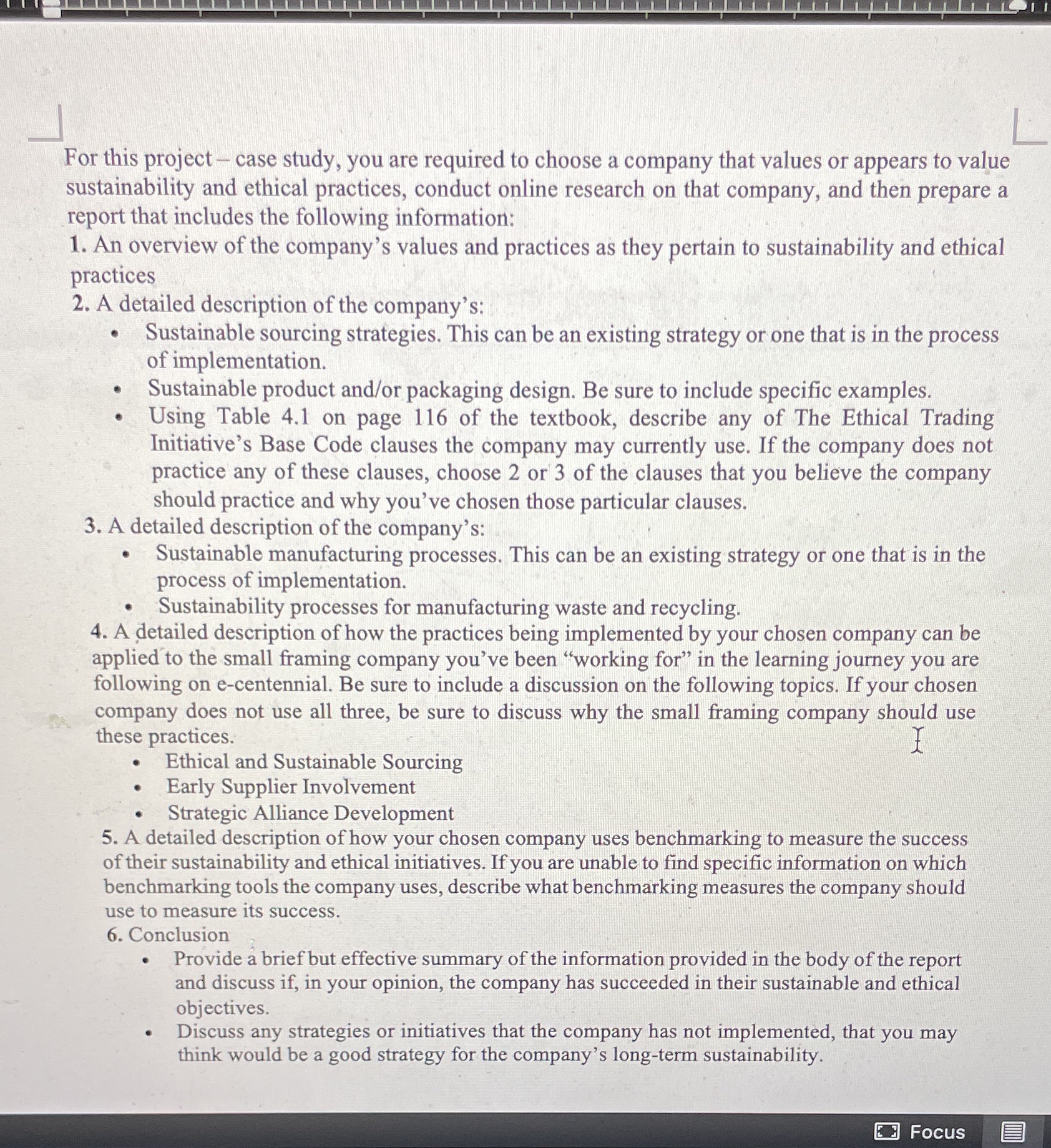  For this project case study, you are required to choose a