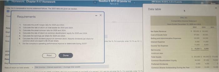 1-7, with explanation please! Pequirements Data table Requirements Data table Requirements 1.
