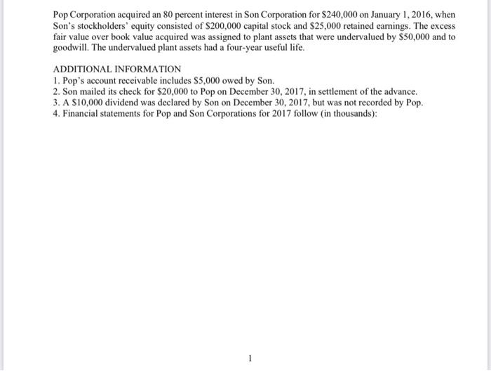 Using partial equity method .. working paper entries for consolidation is required