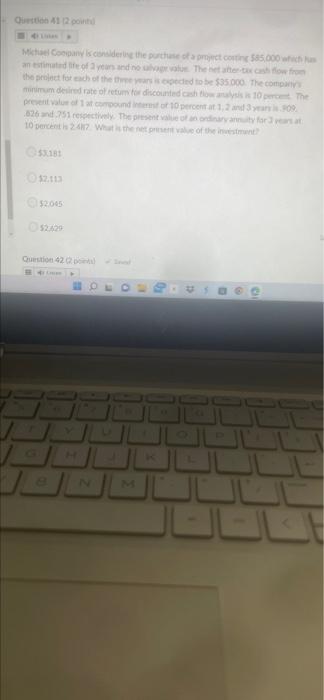 Which of the following tables should be used to calculate the amount