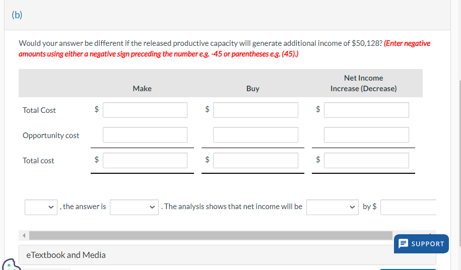  (b) Would your answer be different if the released productive capacity