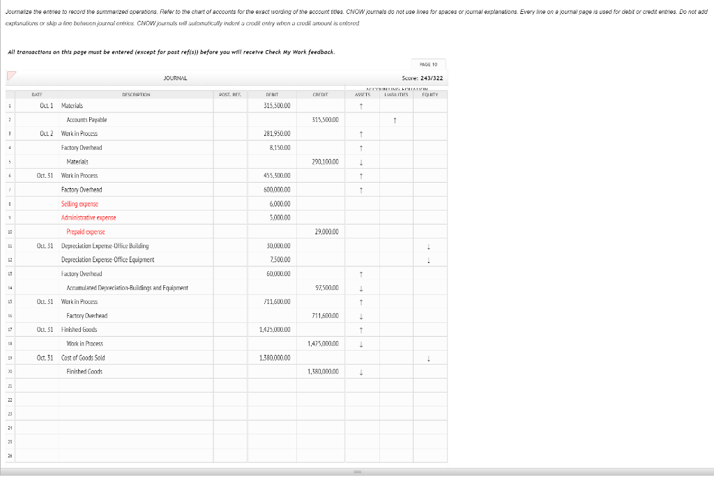 :) Required: Journalize the entries to record the summarized operations. Refer to