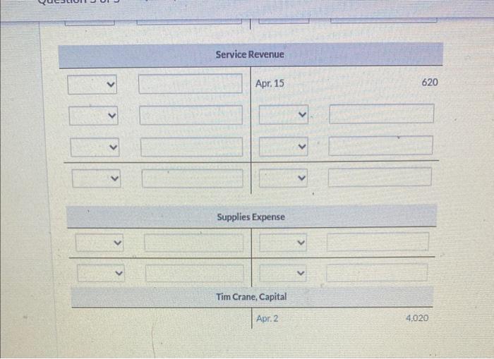 and garage. Qn April 30. 2024, the following information was available: 1.