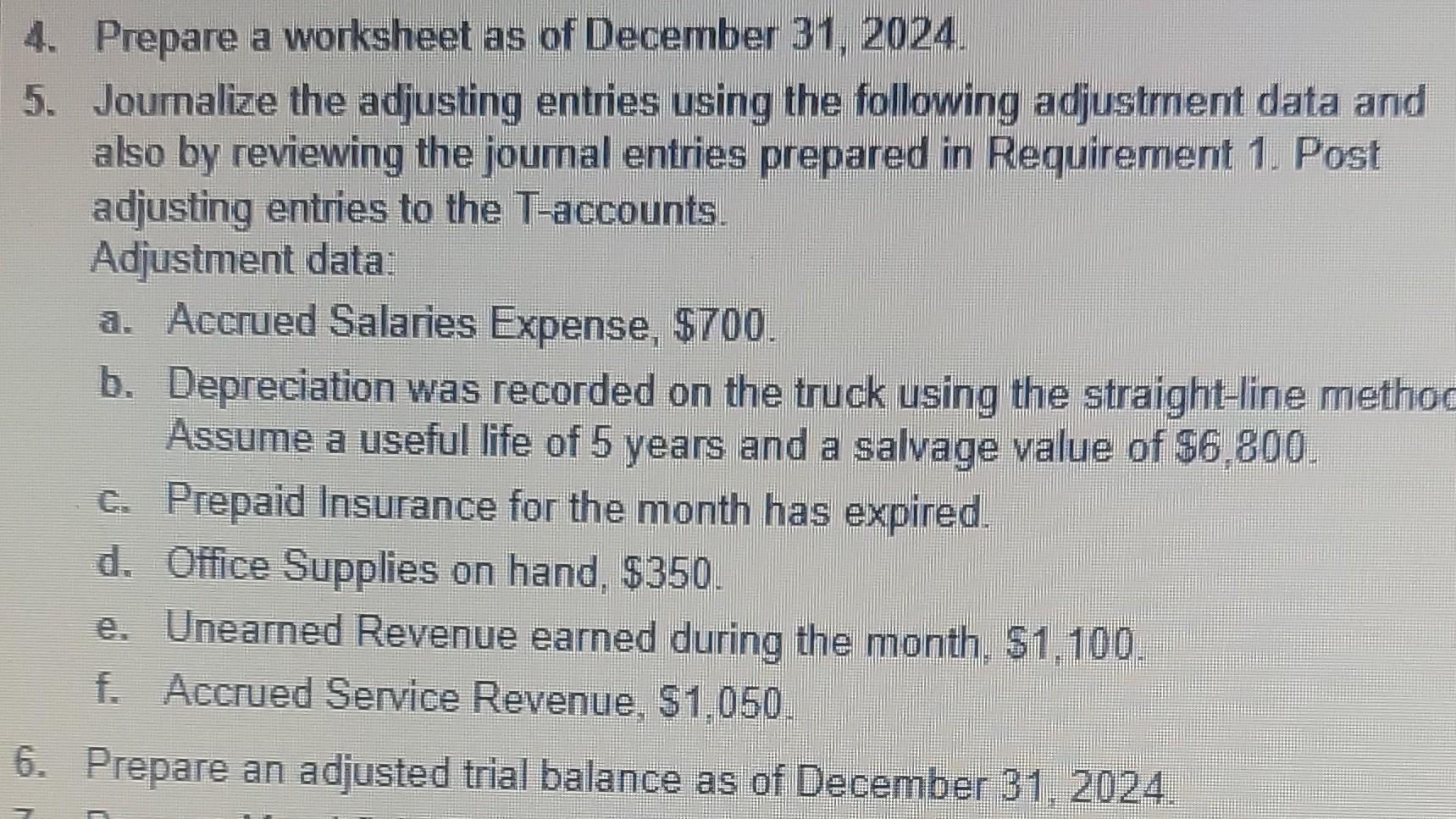 accounts. Explanations are not required. Cash Accounts Receivable Office Supplies Prepaid Insurance
