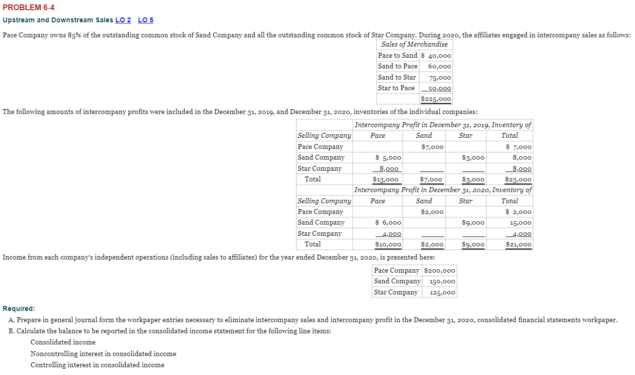 Part B PLEASE! PROBLEM 6-4 Upstream and Downstream Sales LO 2 LO