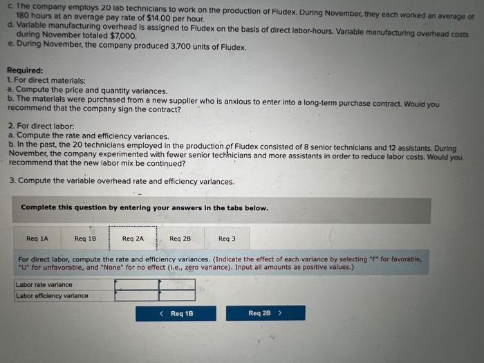 distilling process. The company has developed standard costs for one unit of