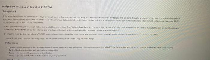 Show formulas for each box please Assignment will close on Feb 13