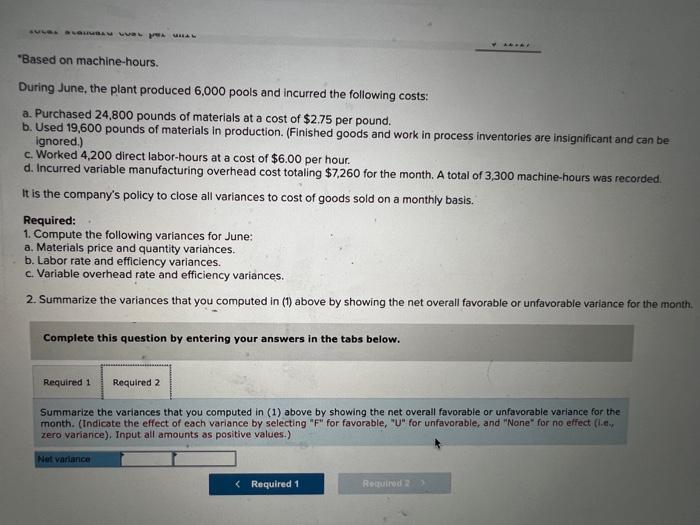 swimming pool at its Westwood Plant. The plant has been experiencing problems