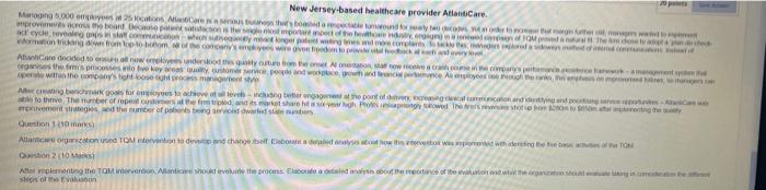 healthcare provider Atlanticare. M 5.000 mynes at 25 locations. Altartholomaespect mand for