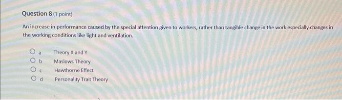  An increase in performance caused by the special attention given to