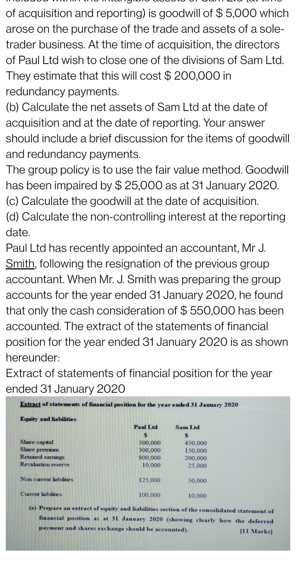 all other parts answered except e. If you will not answer e