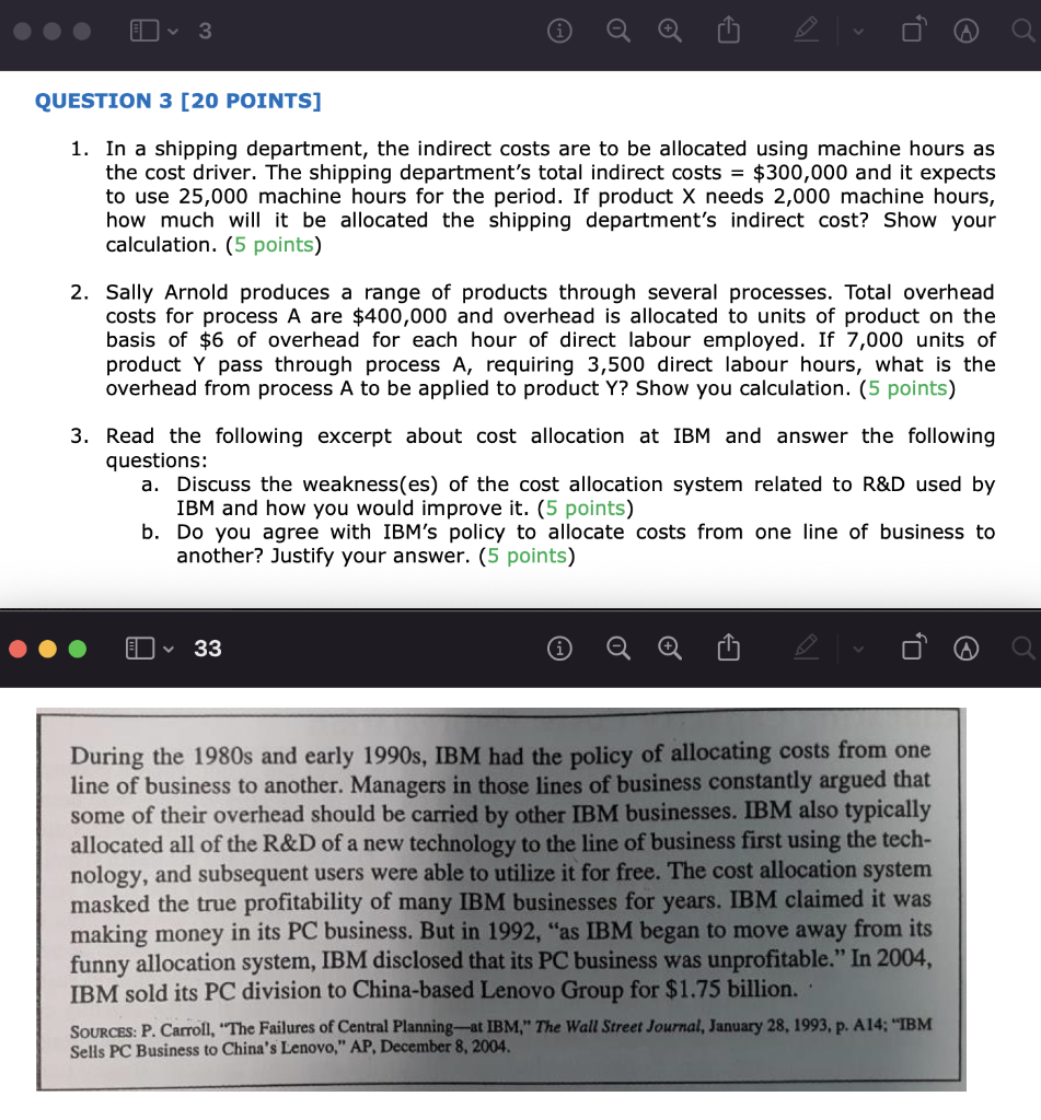  please do not write on paper 3 QUESTION 3 [20 POINTS]