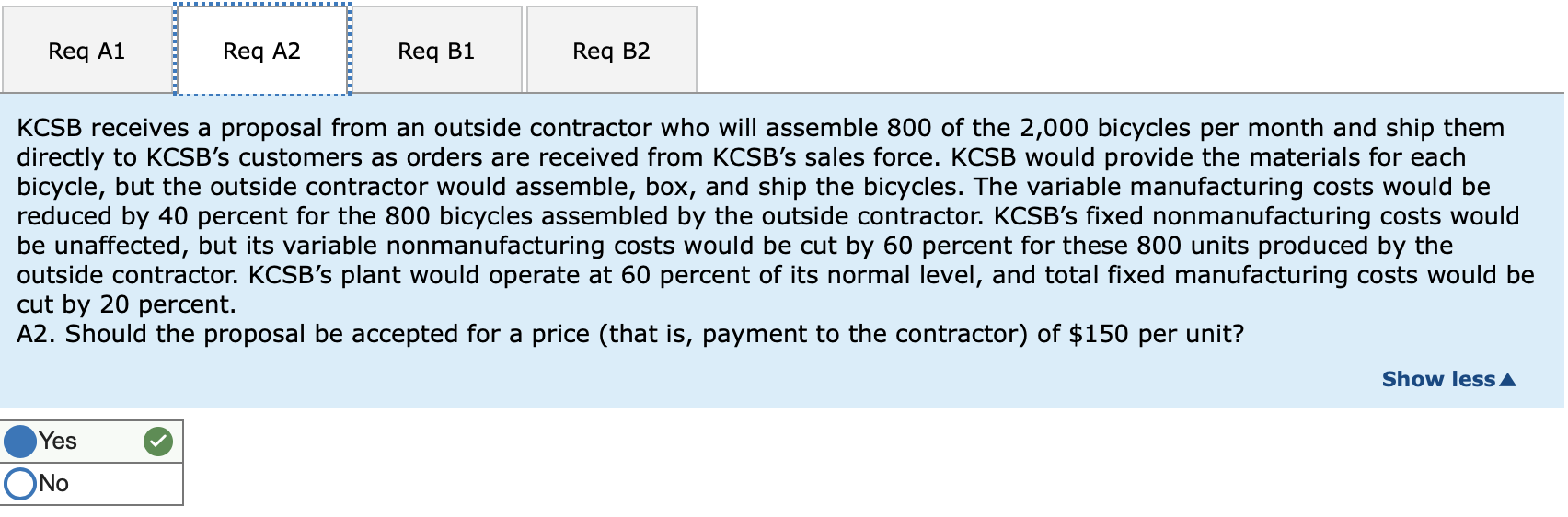 in requirement (a) but assume that the idle facilities would be used