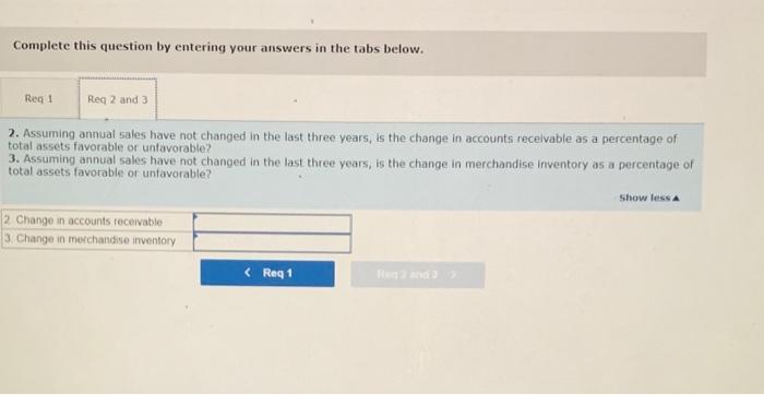Use the following information for the Exercises below. (Algo) The following information