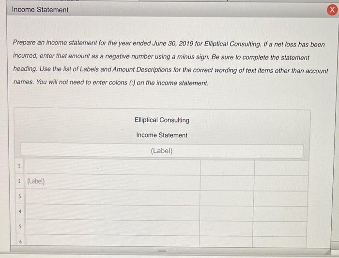 ACCOUNTS Elliptical Consulting General Ledger 12 Accounts Receivable 13 Supplies EXPENSES 14
