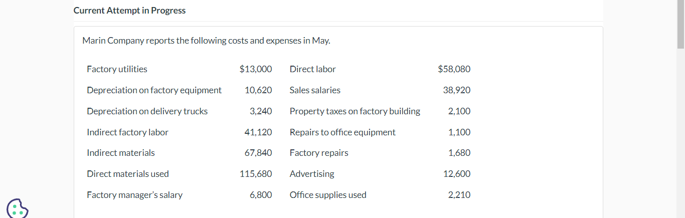 My answer is $183,640.Is it correct? Current Attempt in Progress Marin Company