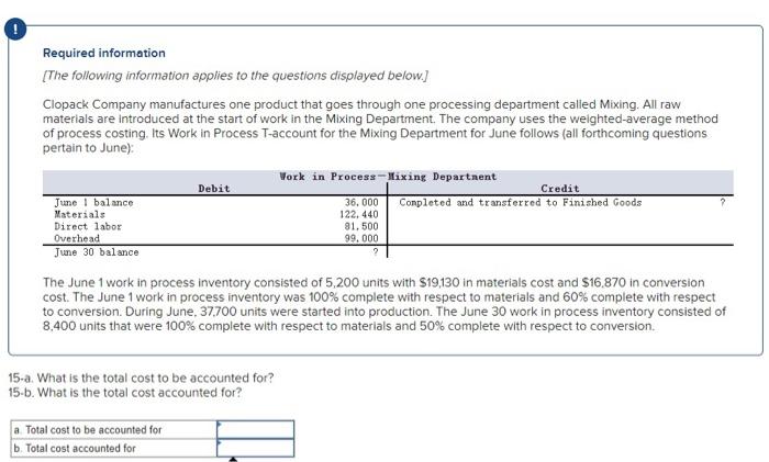 If possible please explain the process thanks Required information [The following information