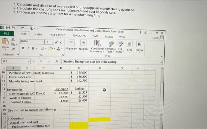  enter the answer as a formula 1. Calculate and dispose of