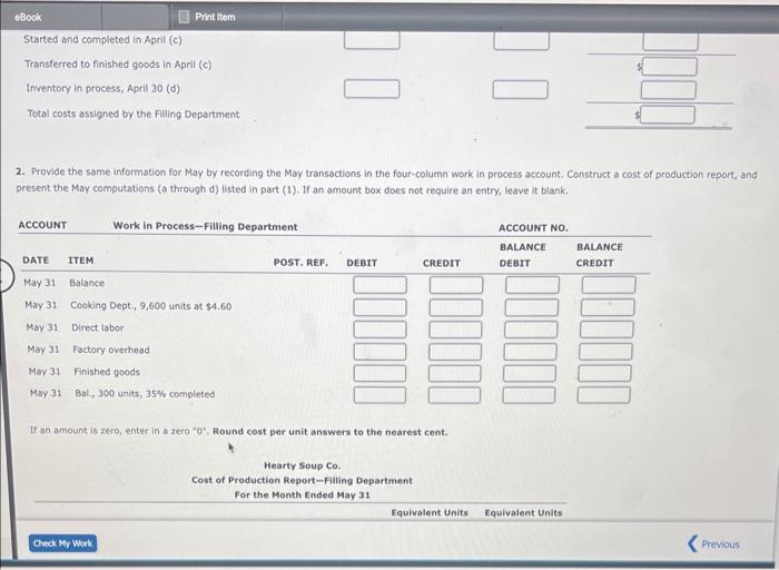 processes, Materials are entered from the cooking process at the beginning of
