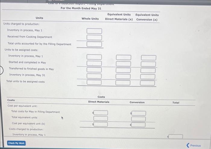 the filing process. The inventocy of Work in Process -Filing on April