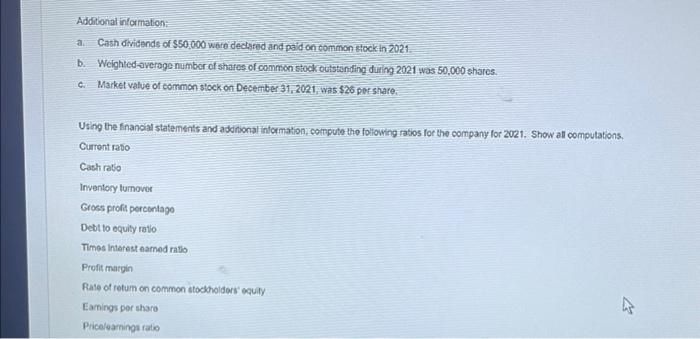 Balance Street D9cember 31,2021 SWIFTCOMPHAY fincome Statement For the Year Ended Decertber-31,