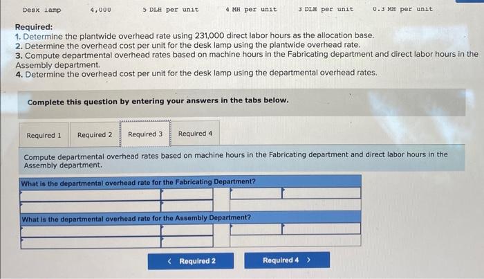 departments use machine hours (MH) and direct labor hours (DLH). Laval reports