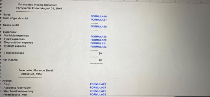 18 Accounts receivable 19 Merchandise inventory 20 Fixed assets (net) 21 22