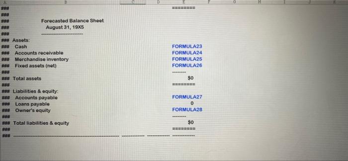Total assets 23 24 Accounts payable (merchandise) 25 Owner's equity 26 1,500