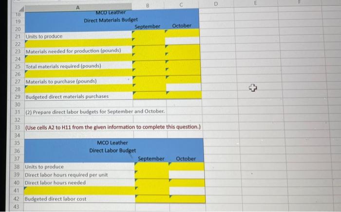 purses. Each purse requires 2 pounds of direct 5 3 materials at