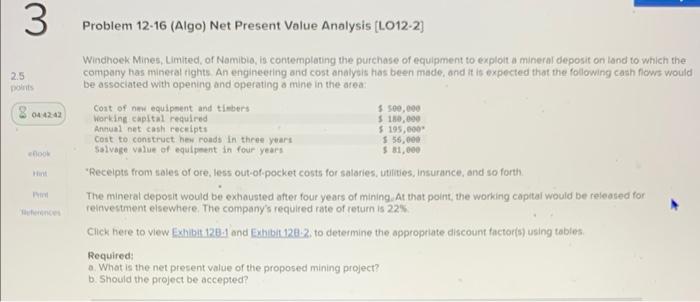 trying to decide between two attemative uses for the funds as follows:
