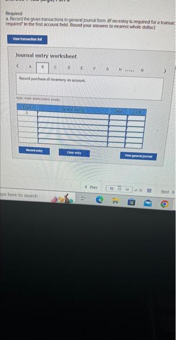 7.1, 7.5, 7.6 [The followng information applies to the questions displayed below.]