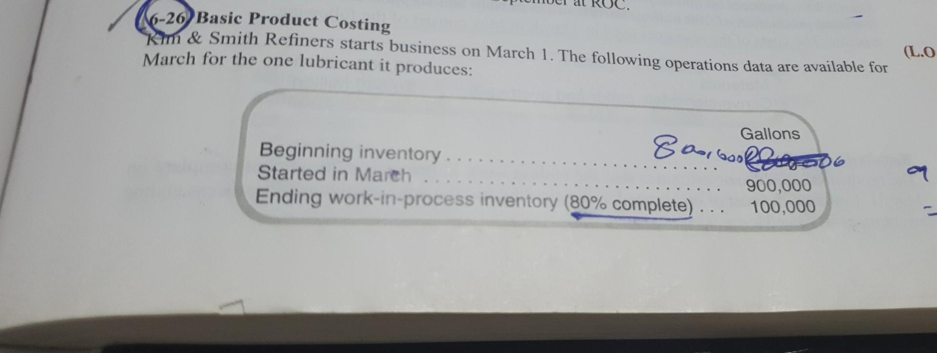 more explanation (6-26) Basic Product Costing Nm \& Smith Refiners starts business
