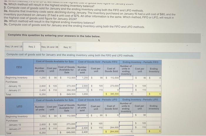 of FIFO and LIFO; periodic system [LO8-1, 8-4] Alta Ski Company's inventory