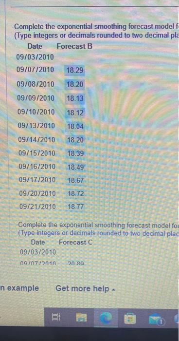 models. Compute the MAD (mean absolute deviation) for each of the models.