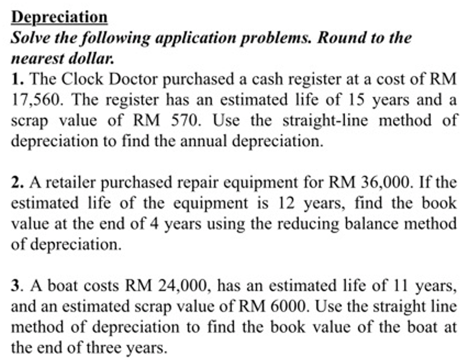 please answer question 2 only, i will upvote you Depreciation Solve