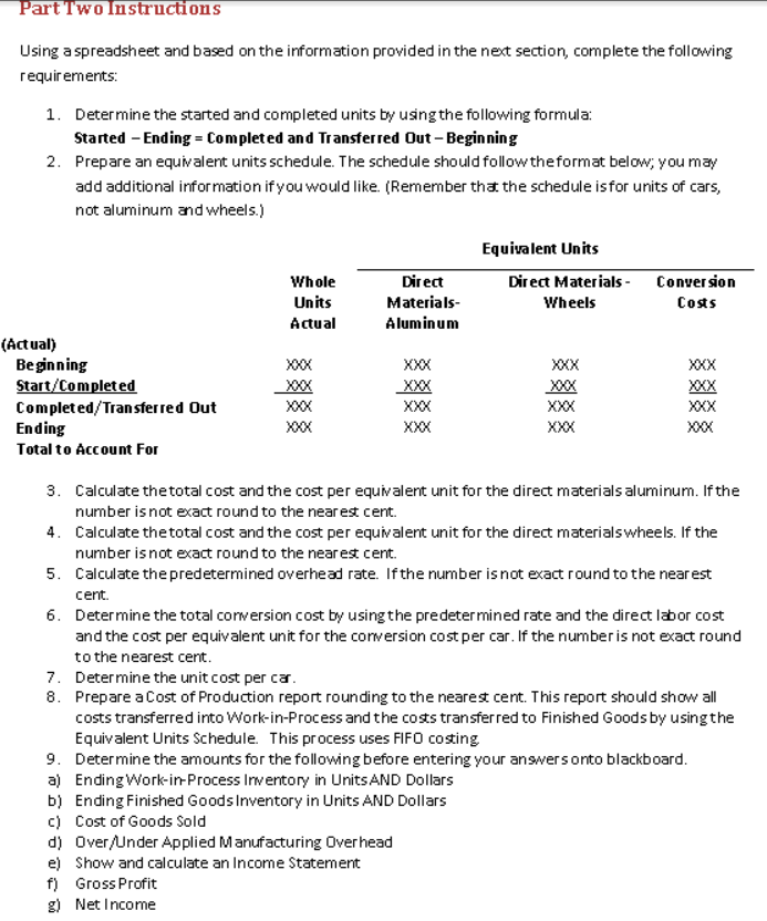 SPREADSHEET USE EXCEL SPREADSHEET 1. Prepare a Statement of Cash Flows for