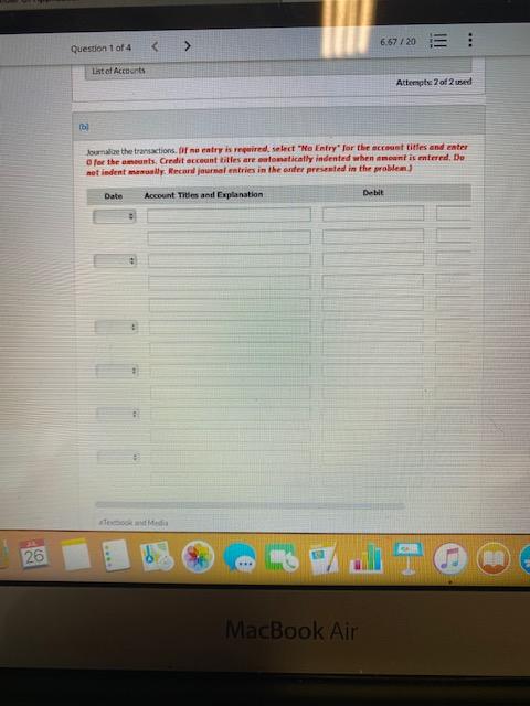 the account titles and enter 0 for the amounts. Credit account titles