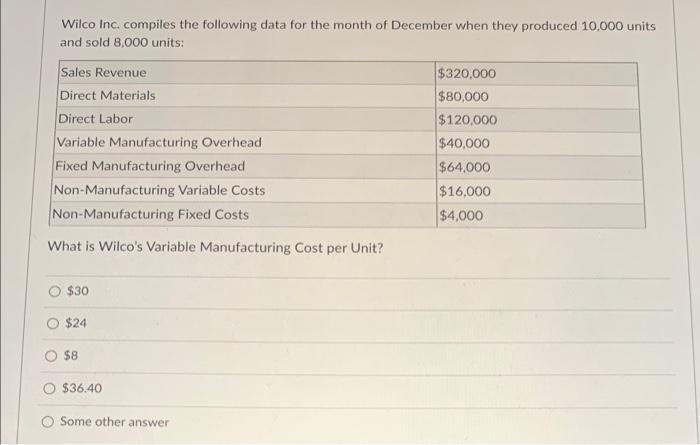 Please answer ASAP and i will leave thumbs up! Wilco Inc. compiles
