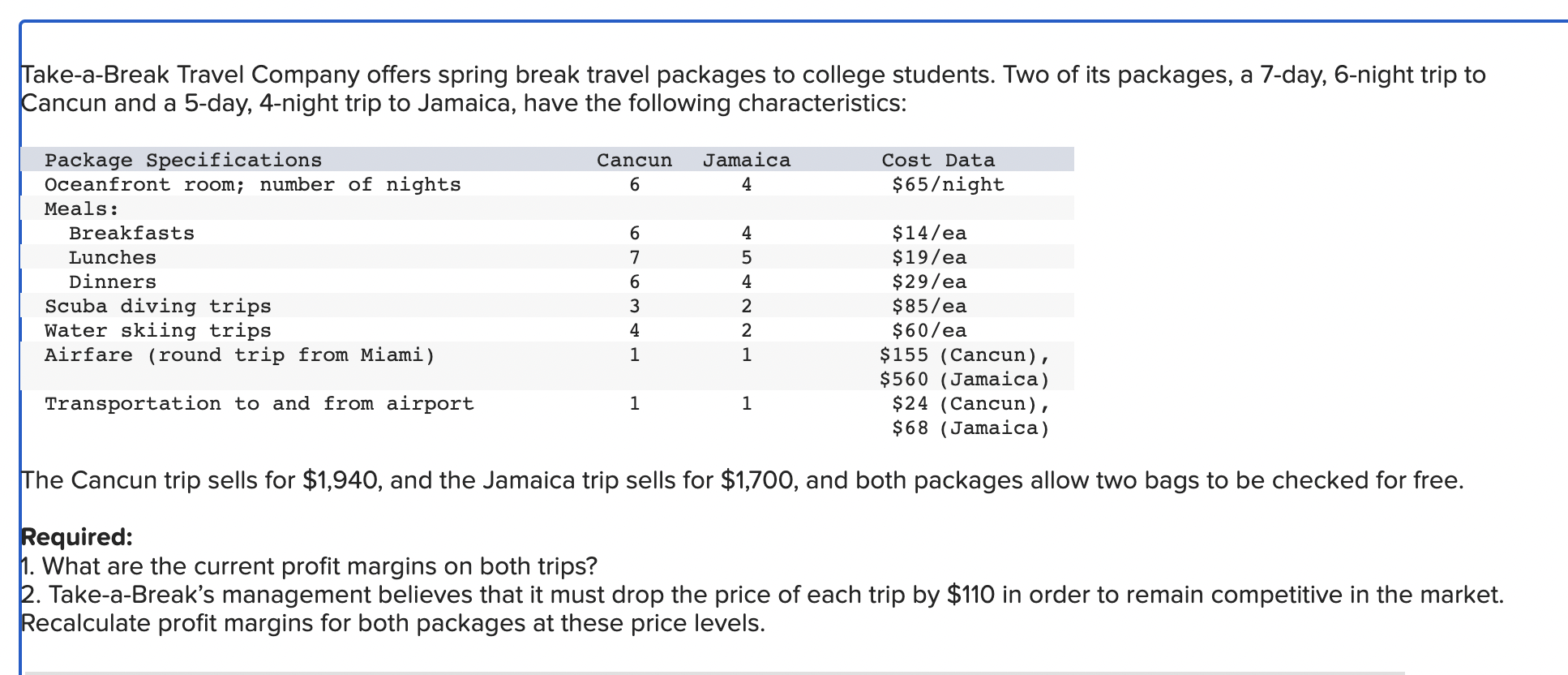 PLEASE HELP WITH THE CALCULATIONS FOR JAMAICA. THEY ARE WRONG. THANK YOU.