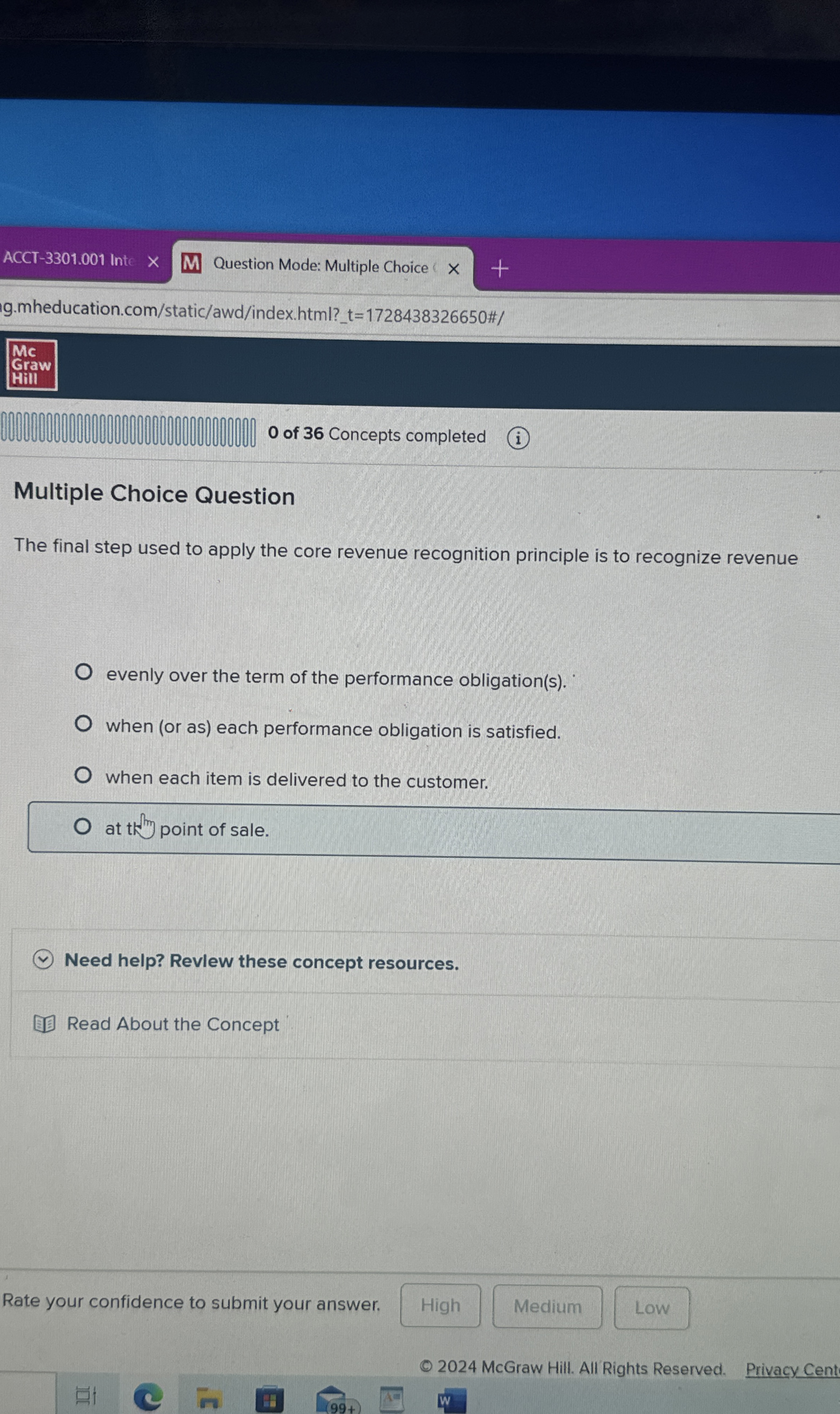  Multiple Choice Question The final step used to apply the core