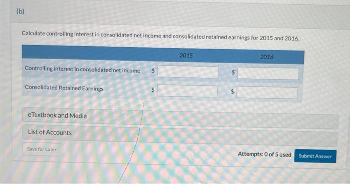On May 1, 2015, Peters Company purchased 80% of the common stock