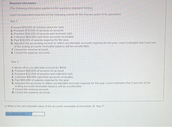 help me wifh this problem Required information [The following information applies to
