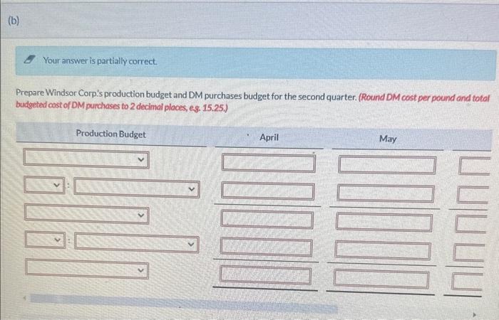 as well as its biggest production-related cash expenditure, direct materials. The team