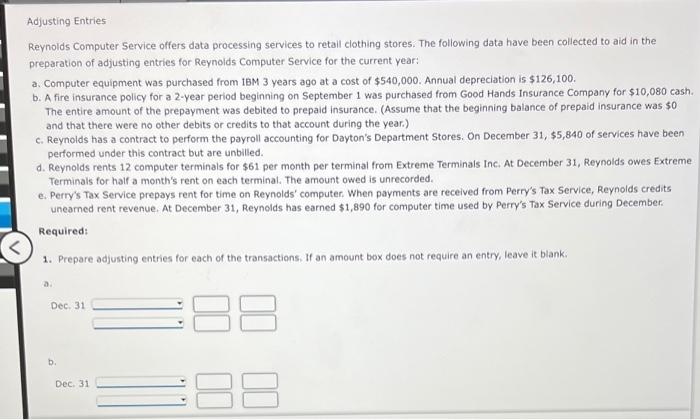  q7 Reynolds Computer Service offers data processing services to retail clothing