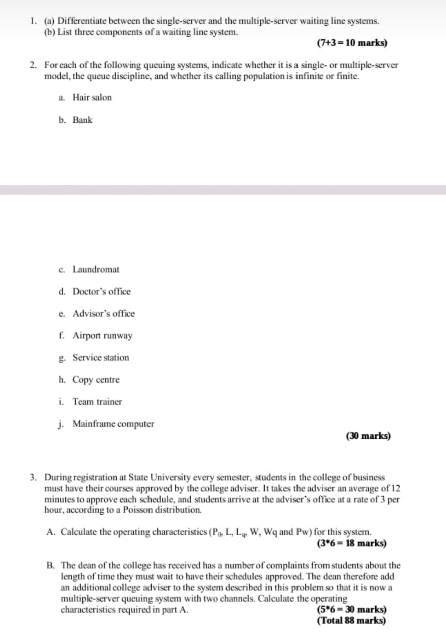 What are the difference between the single-server and the multiple-server. waiting line